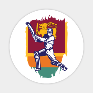 Sri Lanka Cricket Player Batsman Design Magnet